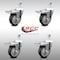 Service Caster 4 Inch SS Thermoplastic Rubber 1/2 Inch Threaded Stem Caster Set Total Lock Brake SCC-SSTSTTL20S414-TPRB-M1015-4 - alternate 2